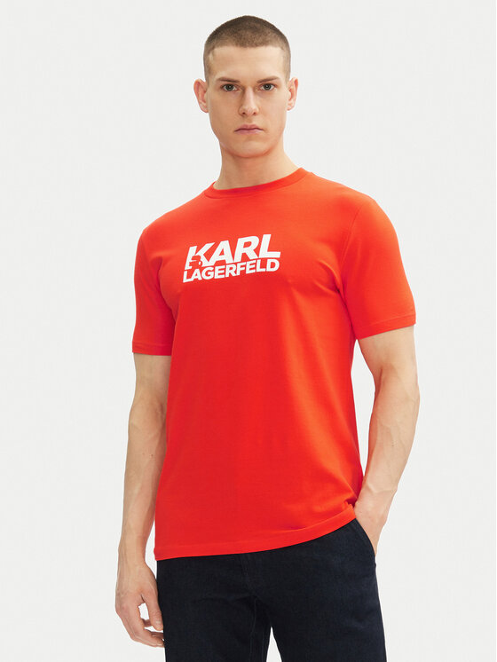 KARL LAGERFELD Тишърт 755087 552235 Червен Regular Fit за Мъже цена
