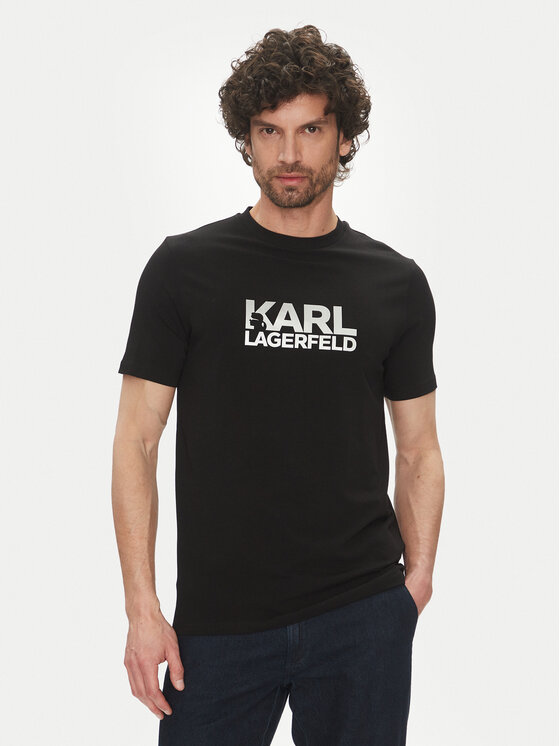 KARL LAGERFELD Тишърт 755087 552235 Черен Regular Fit за Мъже цена
