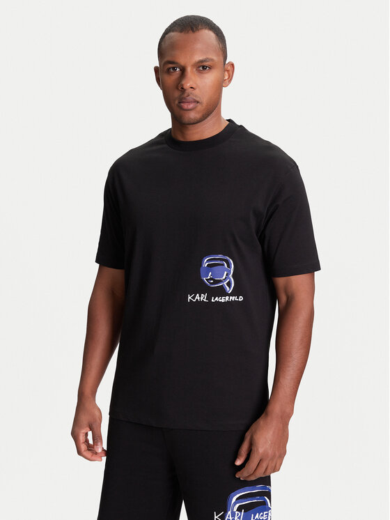 KARL LAGERFELD Тишърт 755144 553225 Черен Regular Fit за Мъже цена