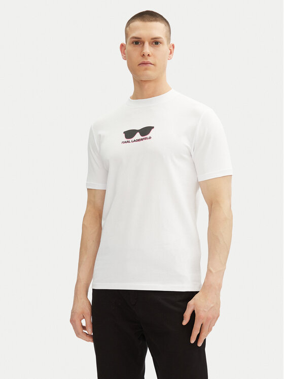 KARL LAGERFELD Тишърт 755400 552235 Бял Regular Fit за Мъже цена
