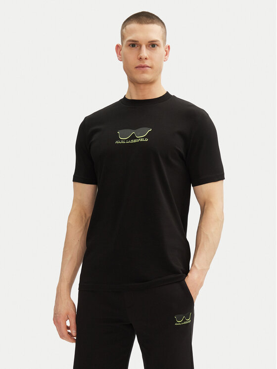 KARL LAGERFELD Тишърт 755400 552235 Черен Regular Fit за Мъже цена