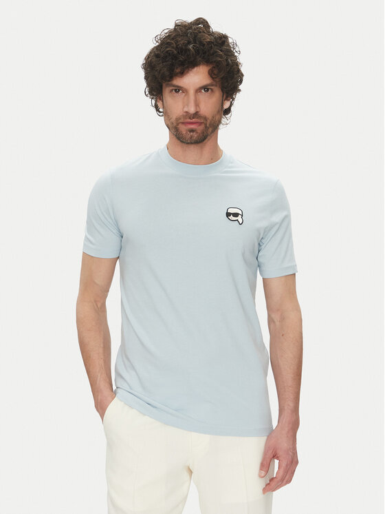 KARL LAGERFELD Тишърт 755710 552224 Светлосиньо Regular Fit за Мъже цена
