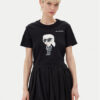 KARL LAGERFELD Тишърт A1W17130 Черен Regular Fit за Жени цена
