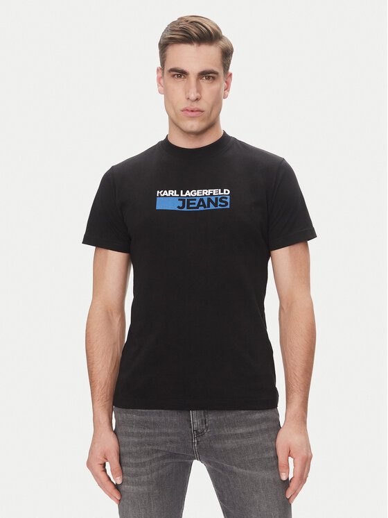 KARL LAGERFELD Тишърт A2M17074 Черен Regular Fit за Мъже цена
