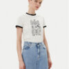 KARL LAGERFELD Тишърт A2W17087 Екрю Regular Fit за Жени цена
