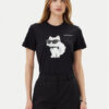 KARL LAGERFELD Тишърт A2W17119 Черен Regular Fit за Жени цена