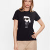 KARL LAGERFELD Тишърт Ikonik 2.0 230W1700 Черен Regular Fit за Жени цена
