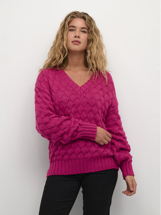 Kaffe Пуловер Katinka 10507747 Розов Loose Fit за Жени цена