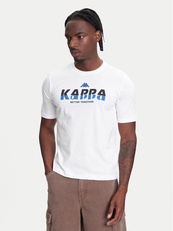 Kappa Тишърт 351U8KW 001 Бял Regular Fit за Мъже цена