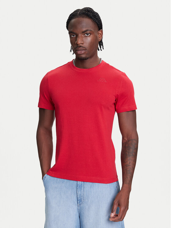 Kappa Тишърт Logo Korpo Cafers 304J150 Бордо Slim Fit за Мъже цена