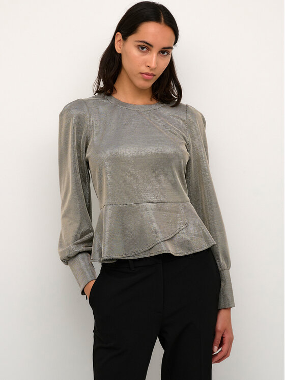 Karen by Simonsen Блуза Kansaskb 10104595 Сребрист Shaped Fit за Жени цена