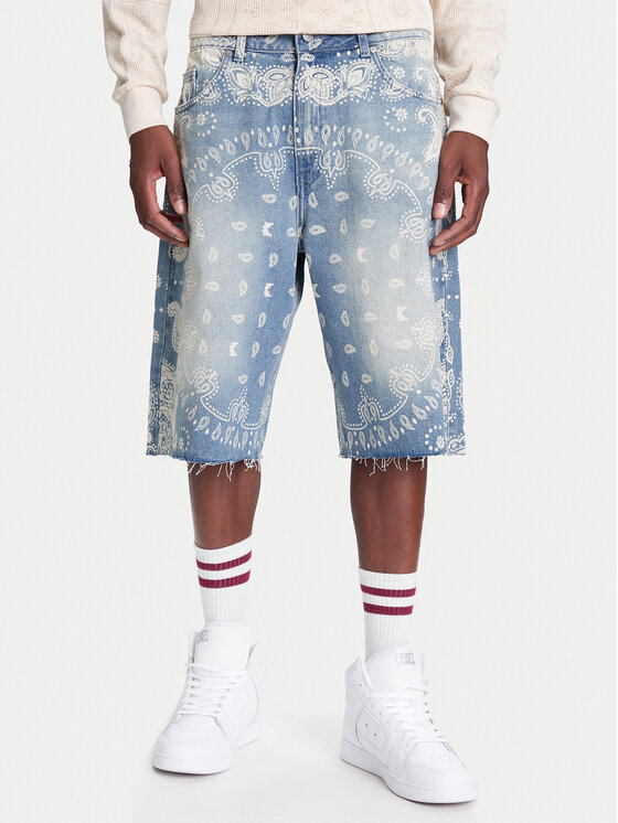 Karl Kani Дънкови шорти Paisley PD00005502 Син Regular Fit за Мъже цена
