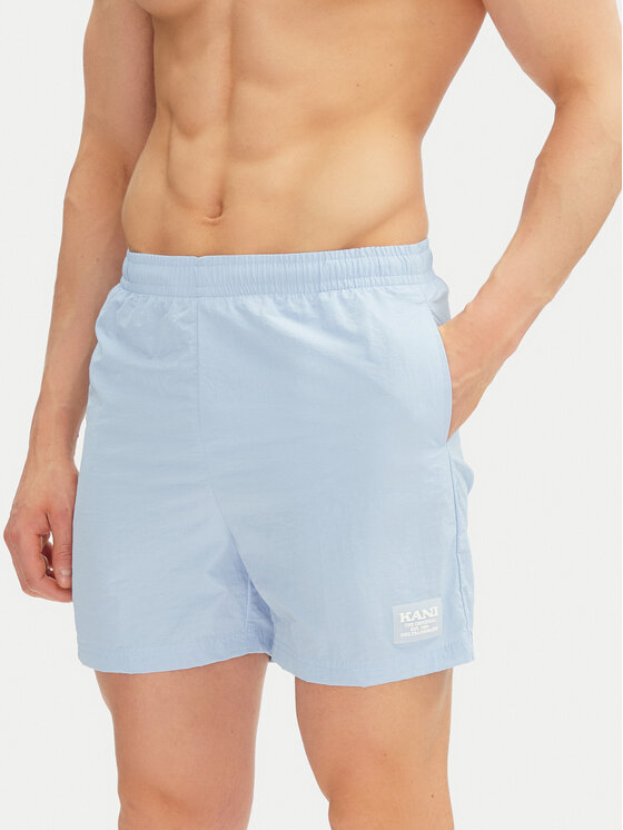 Karl Kani Плувни шорти Retro Trademark 60550027 Светлосиньо Regular Fit за Мъже цена
