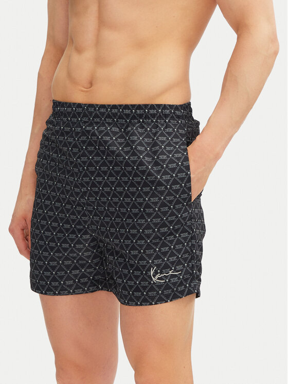 Karl Kani Плувни шорти Signature Monogram Aop 60550022 Черен Regular Fit за Мъже цена