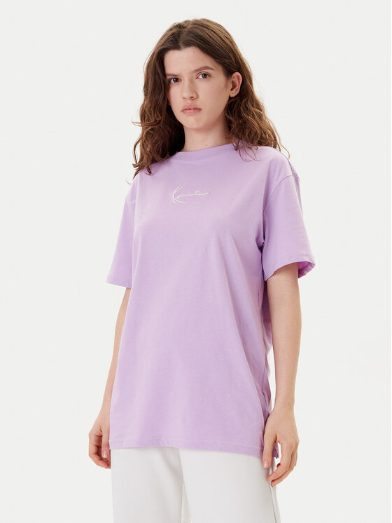 Karl Kani Тишърт Cherry Print PD00005461 Виолетов Oversize за Жени цена