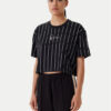 Karl Kani Тишърт Small Signature Essential Pinstripe 6137880 Черен Relaxed Fit за Жени цена