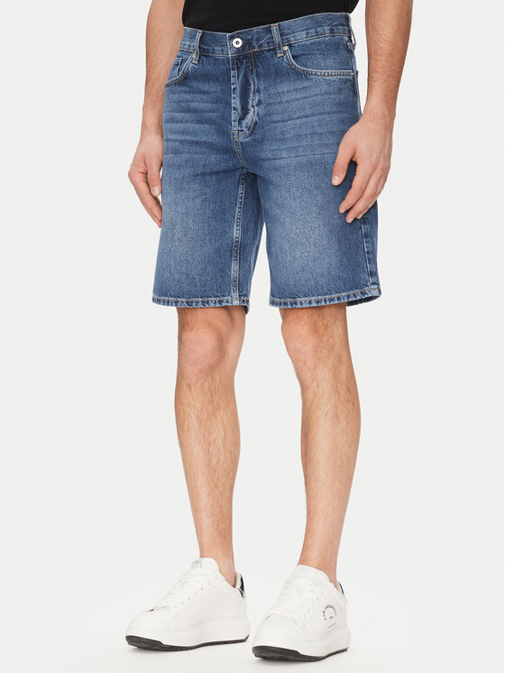 Karl Lagerfeld Jeans Дънкови шорти A2M10132 Тъмносин Regular Fit за Мъже цена