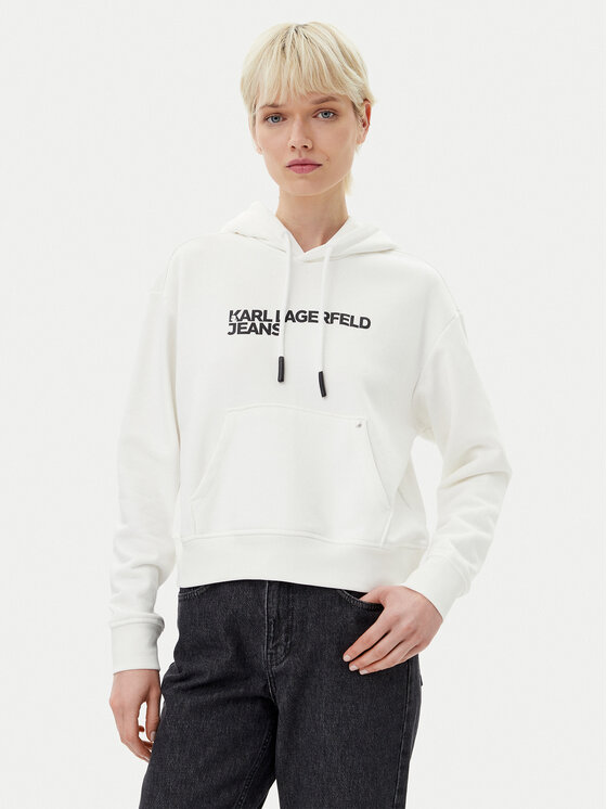Karl Lagerfeld Jeans Суитшърт A2W20053 Бял Regular Fit за Жени цена