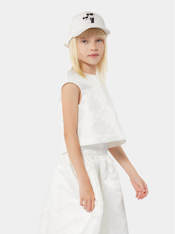 Karl Lagerfeld Kids Блуза Z30117 S Екрю Regular Fit за Момичета цена