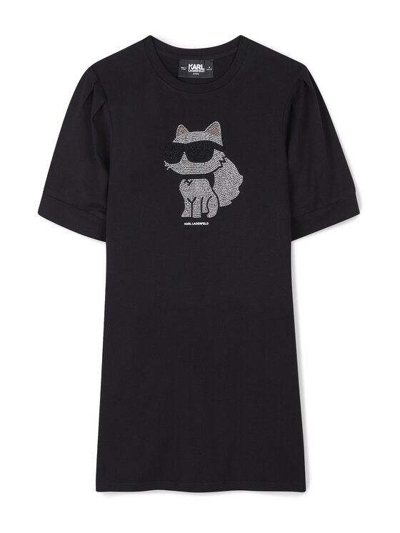 Karl Lagerfeld Kids Ежедневна рокля Z30458 D Черен Regular Fit за Момичета цена