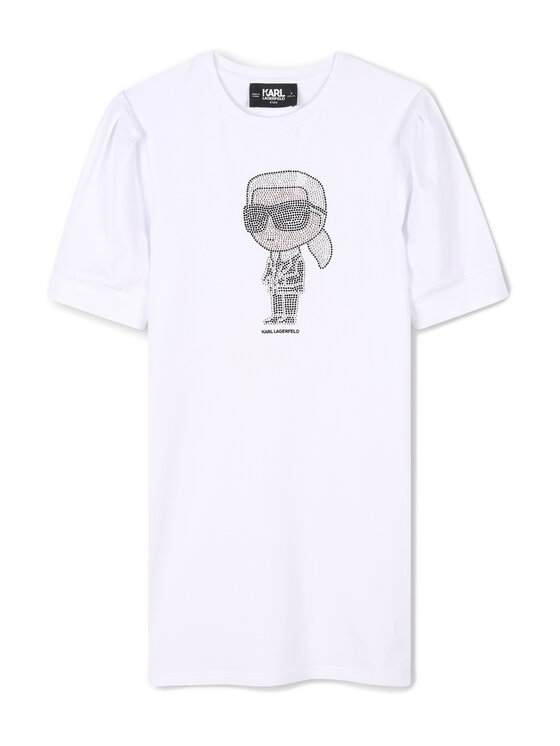 Karl Lagerfeld Kids Ежедневна рокля Z30458 S Бял Regular Fit за Момичета цена