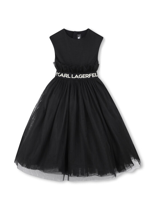 Karl Lagerfeld Kids Ежедневна рокля Z30467 S Черен Regular Fit за Момичета цена