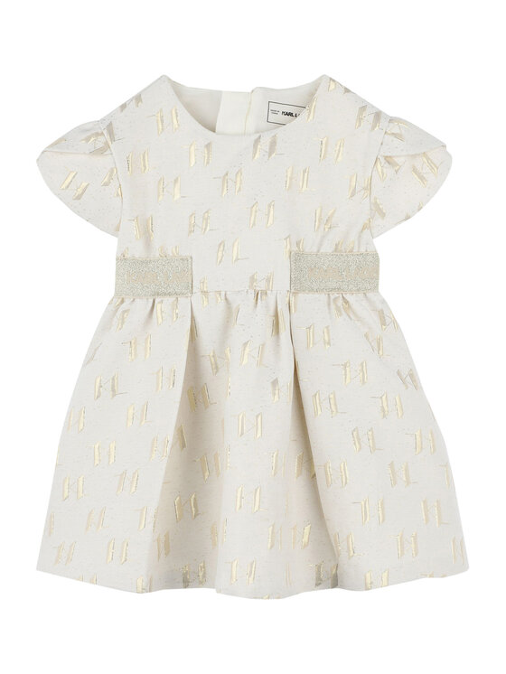 Karl Lagerfeld Kids Ежедневна рокля Z30515 S Екрю Regular Fit за Момичета цена
