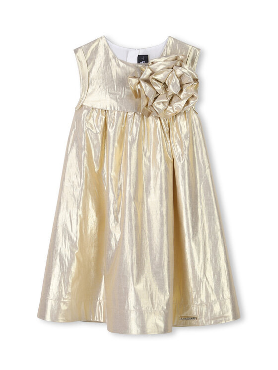 Karl Lagerfeld Kids Елегантна рокля Z30474 S Златист Regular Fit за Момичета цена