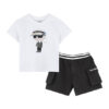 Karl Lagerfeld Kids Комплект тишърт и панталонки Z30502 S Черен Regular Fit за Момчета цена