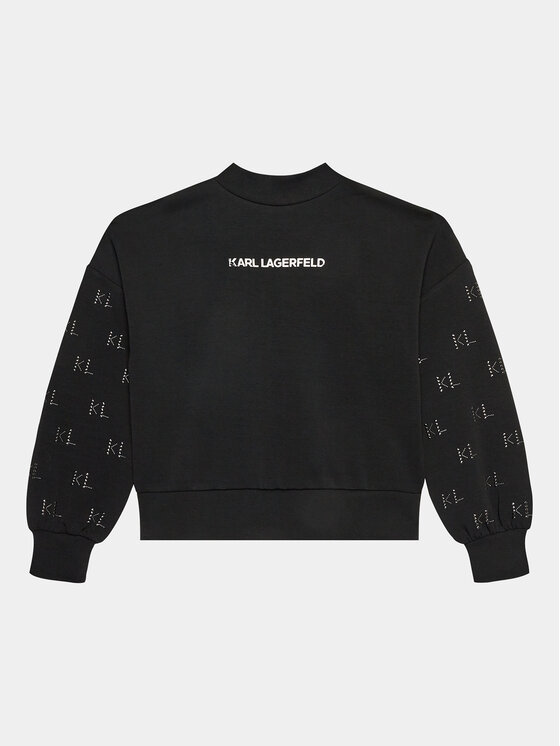 Karl Lagerfeld Kids Суитшърт Z15459 S Черен Regular Fit за Момичета цена
