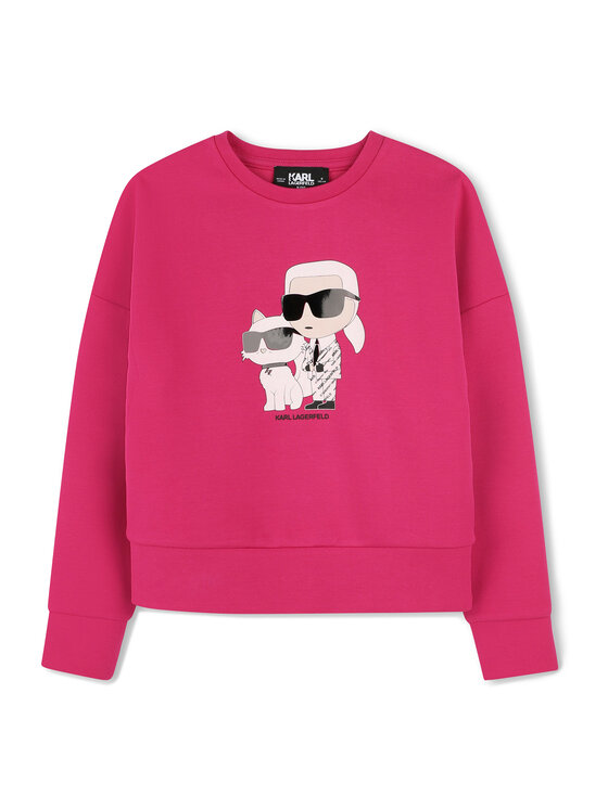 Karl Lagerfeld Kids Суитшърт Z30472 D Розов Regular Fit за Момичета цена