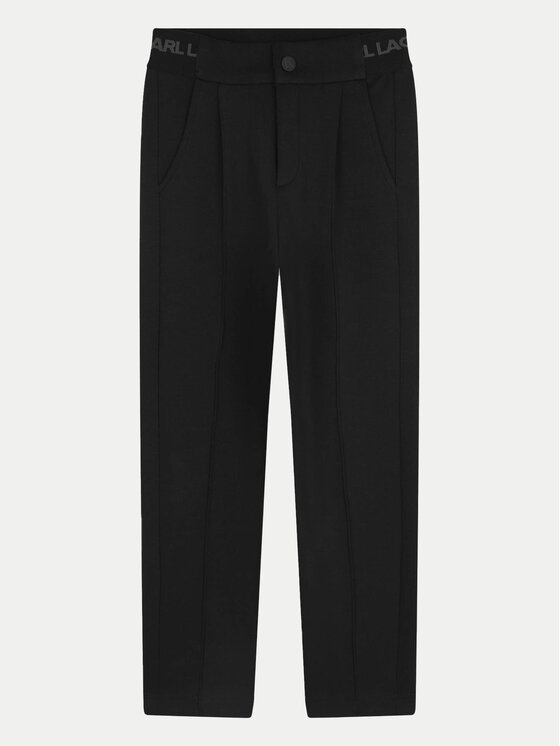 Karl Lagerfeld Kids Текстилни панталони Z30264 S Черен Regular Fit за Момчета цена