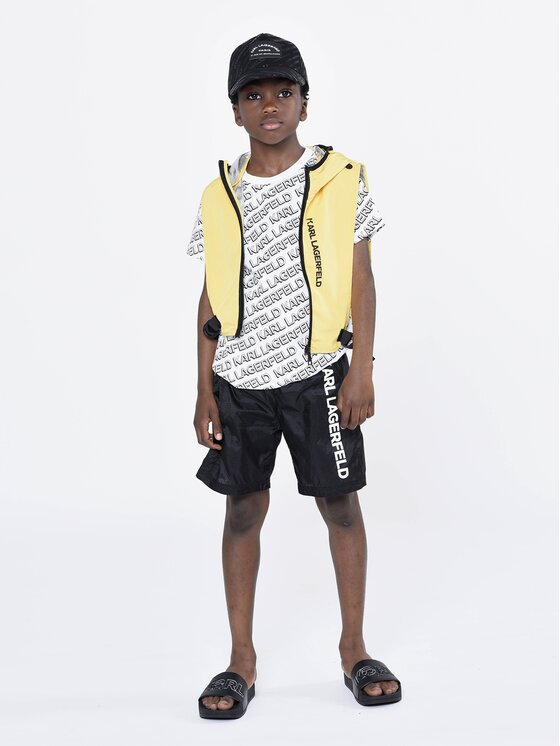 Karl Lagerfeld Kids Тишърт Z25395 S Бял Regular Fit за Момчета цена