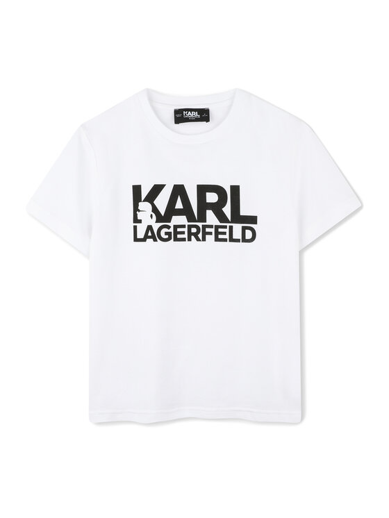 Karl Lagerfeld Kids Тишърт Z30435 S Бял Regular Fit за Момчета цена