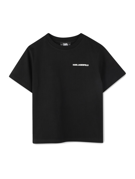 Karl Lagerfeld Kids Тишърт Z30440 S Черен Regular Fit за Момчета цена