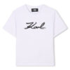 Karl Lagerfeld Kids Тишърт Z30485 S Бял Regular Fit цвят на ниска цена