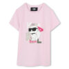 Karl Lagerfeld Kids Тишърт Z30491 M Розов Regular Fit за Момичета цена