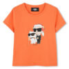 Karl Lagerfeld Kids Тишърт Z30492 S Оранжев Regular Fit цвят на ниска цена
