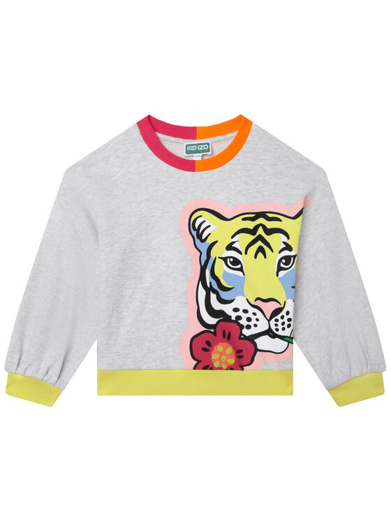 Kenzo Kids Суитшърт K15647 S Сив Regular Fit за Момичета цена