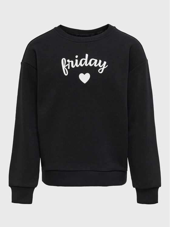 Kids ONLY Суитшърт Weekday 15271381 Черен Regular Fit за Момичета цена
