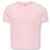 Kids ONLY Тишърт Annbel 15354276 Розов Cropped Fit цвят на ниска цена