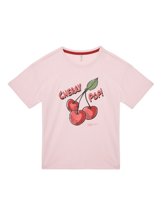 Kids ONLY Тишърт Charlotte 15354278 Розов Loose Fit за Момичета цена