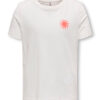 Kids ONLY Тишърт Happy Life 15340140 Бял Regular Fit цвят на ниска цена