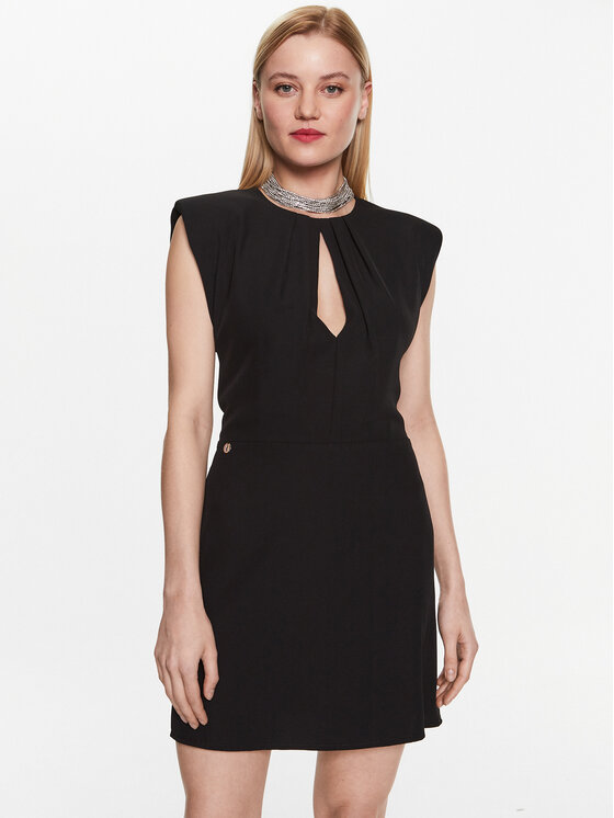 Kontatto Коктейлна рокля NO1006 Черен Slim Fit за Жени цена
