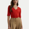 LAUREN RALPH LAUREN Блуза 200815843008 Червен Slim Fit за Жени цена