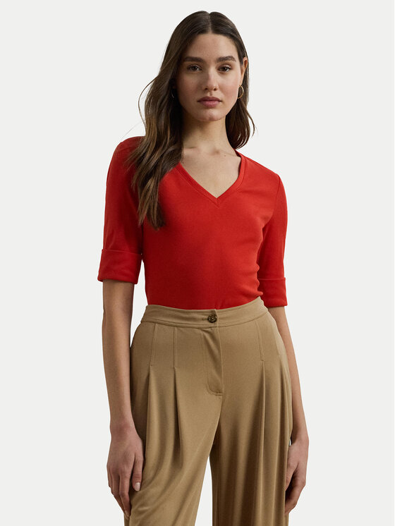 LAUREN RALPH LAUREN Блуза 200815843008 Червен Slim Fit за Жени цена