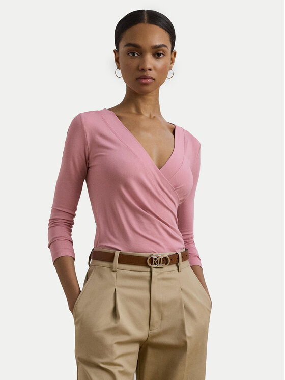 LAUREN RALPH LAUREN Блуза 200824366027 Розов Slim Fit за Жени цена
