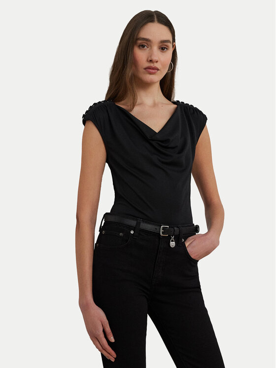 LAUREN RALPH LAUREN Блуза 200889317003 Черен Relaxed Fit за Жени цена