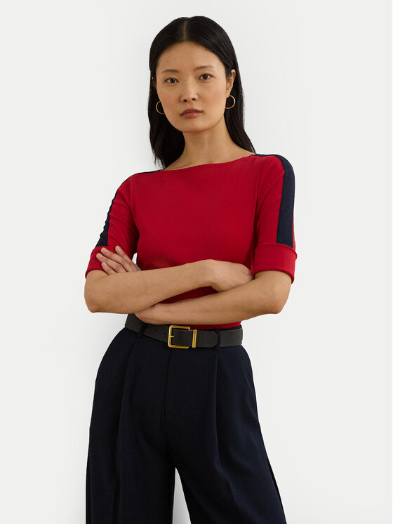 LAUREN RALPH LAUREN Блуза 200957589002 Червен Slim Fit за Жени цена