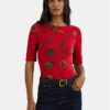 LAUREN RALPH LAUREN Блуза 200957614002 Червен Slim Fit за Жени цена